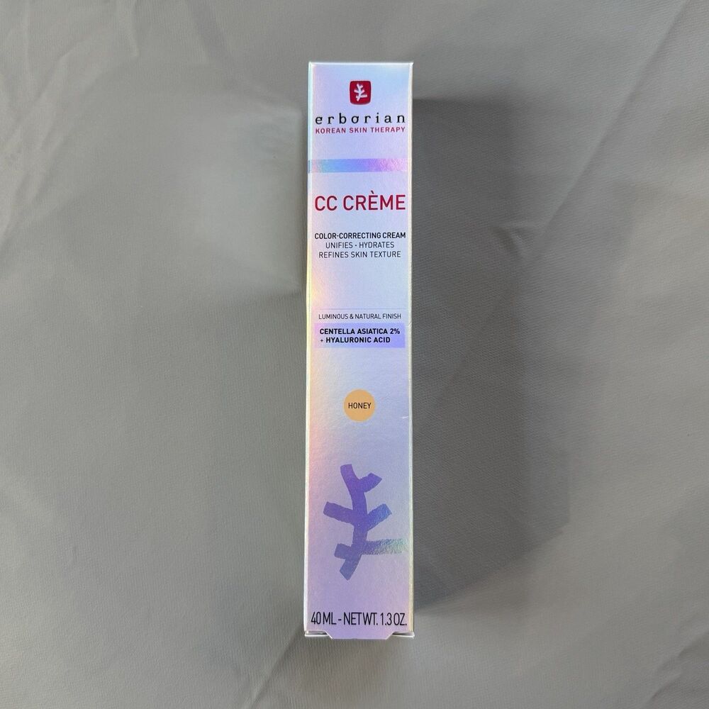 NEW FORMULA! SPF 30 Erborian CC Cream Crème HONEY Full Size 40ml Hyaluronic Acid